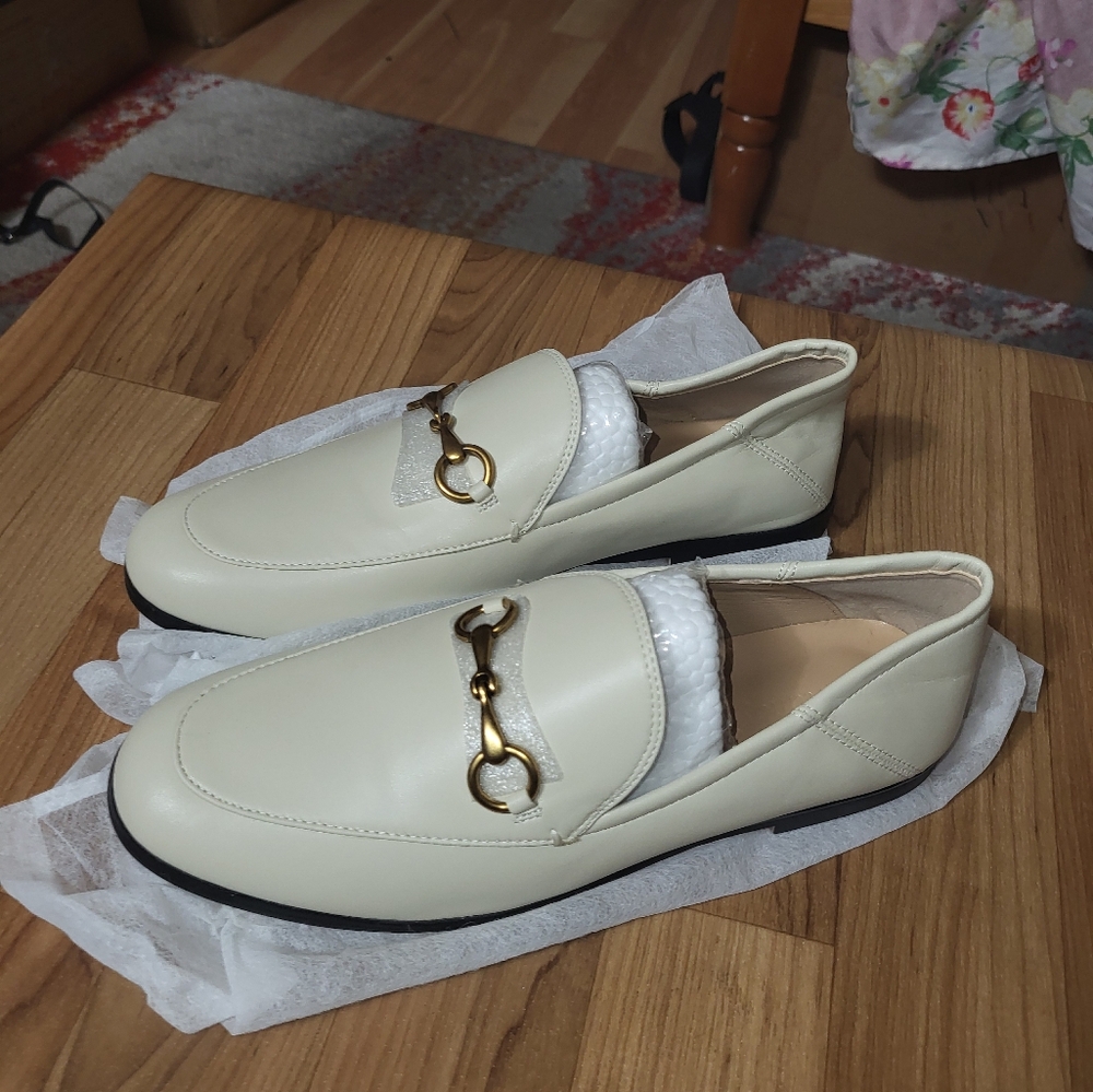 Vertundy Women's Loafers Flats Leather Pointed Toe Work Slip On Mules sz 8 - Picture 2 of 8